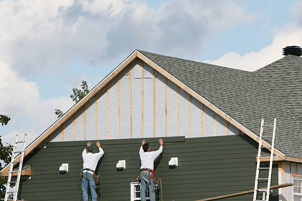Professional Emergency Siding Repair technician working in Hebron, OH